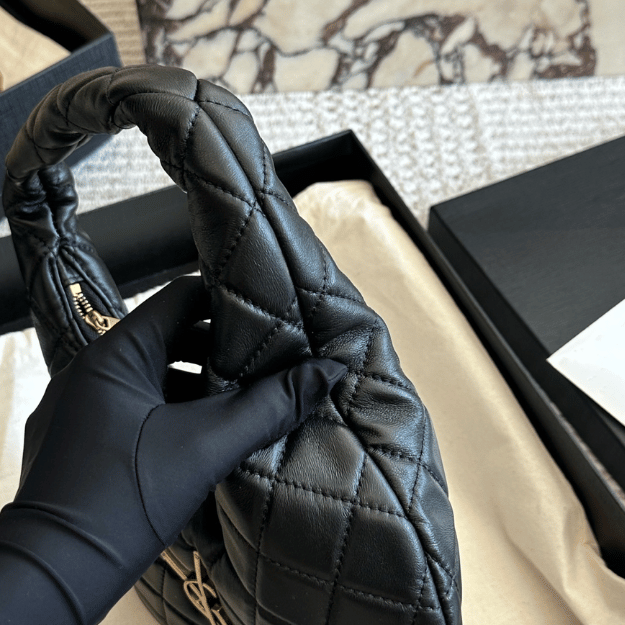 Saint Laurent Icare Hobo Bag Black 10.2 Inches 851689Aaang1000