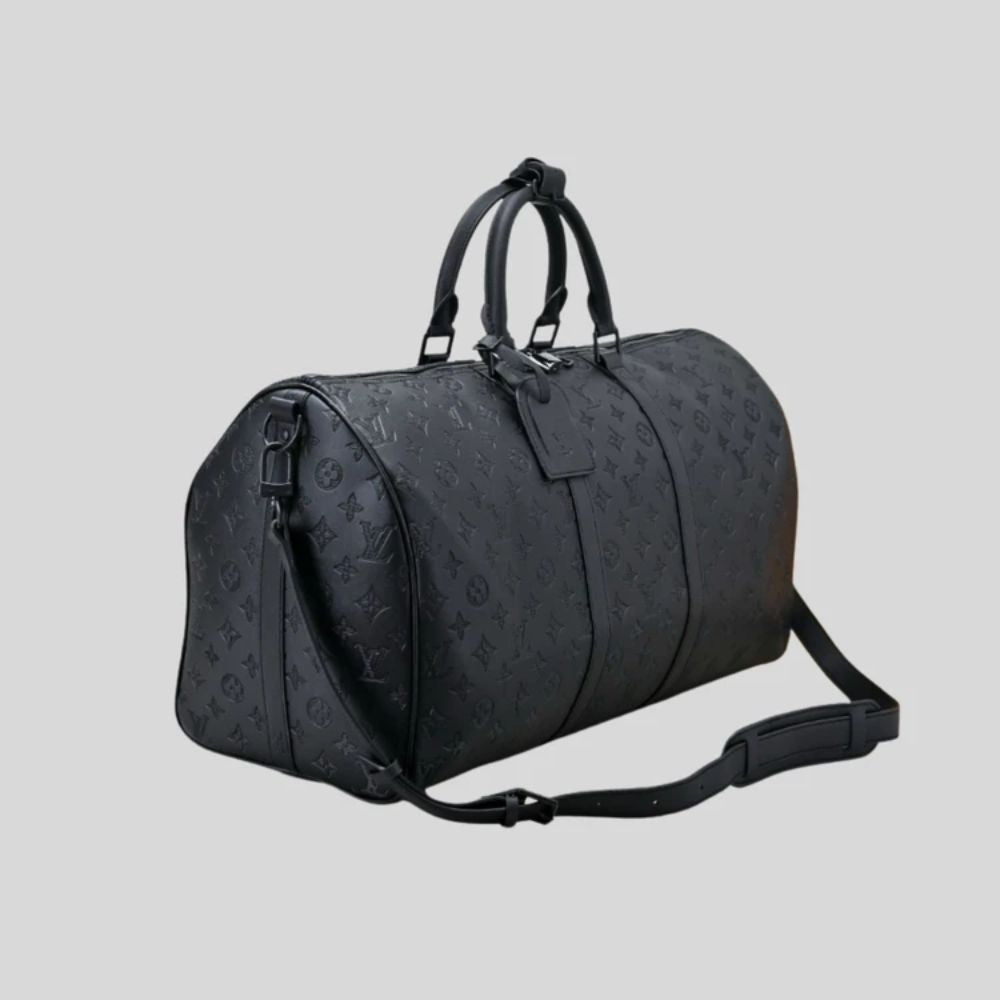 Louis Vuitton Keepall Bandoulière 50 Monogram Shadow 19.7 Inches LV M44810