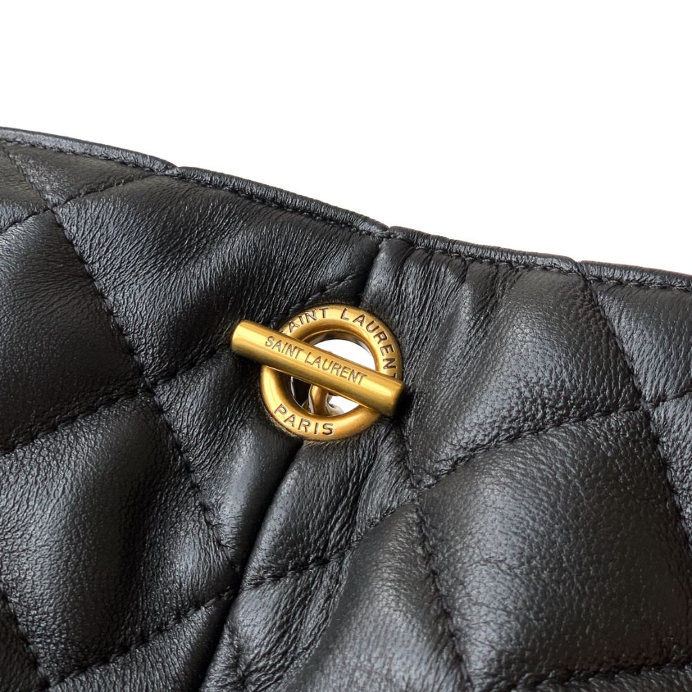 [Premium Quality] – Saint Laurent Icare Maxi Shopping Bag Black 13.8 Inches 698651Aaang1000