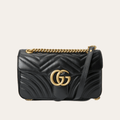 Gucci Gg Marmont Mini Matelassé Shoulder Bag Black 6.5 Inches
