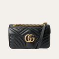 Gucci Gg Marmont Medium Matelassé Shoulder Bag Black 10.2 Inches