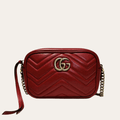Gucci Gg Marmont Small Camera Bag Burgundy 9.4 Inches