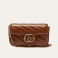 Gucci Gg Marmont Small Chain Shoulder Bag Brown 8.7 Inches