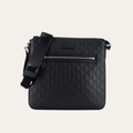 Gucci Gg Embossed Messenger Bag Black 9 Inches