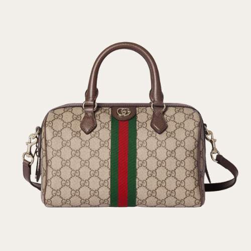 Gucci Ophidia Gg Medium Boston Bag Beige 10.6 Inches 836825 FAE0J 9867
