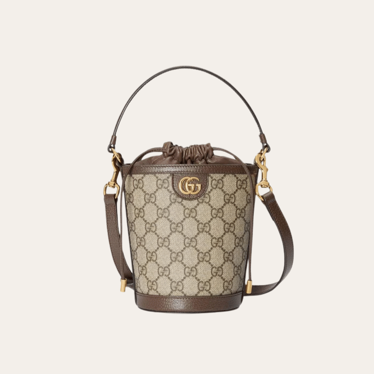 Gucci Ophidia Mini Bucket Bag Gg Canvas 4.7 Inches