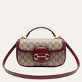 Gucci Horsebit 1955 Mini Top Handle Bag Red 9.1 Inches