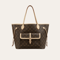 Louis Vuitton Neverfull MM Monogram Empreinte With Pouch Pocket Brown 12.2 Inches M20921