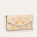 Louis Vuitton Pochette Félicie Monogram Empreinte Beige Gold 8.3 Inches M80498
