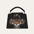 Louis Vuitton Capucines Mini Wild At Heart Leopard Motif Black 7.9 Inches