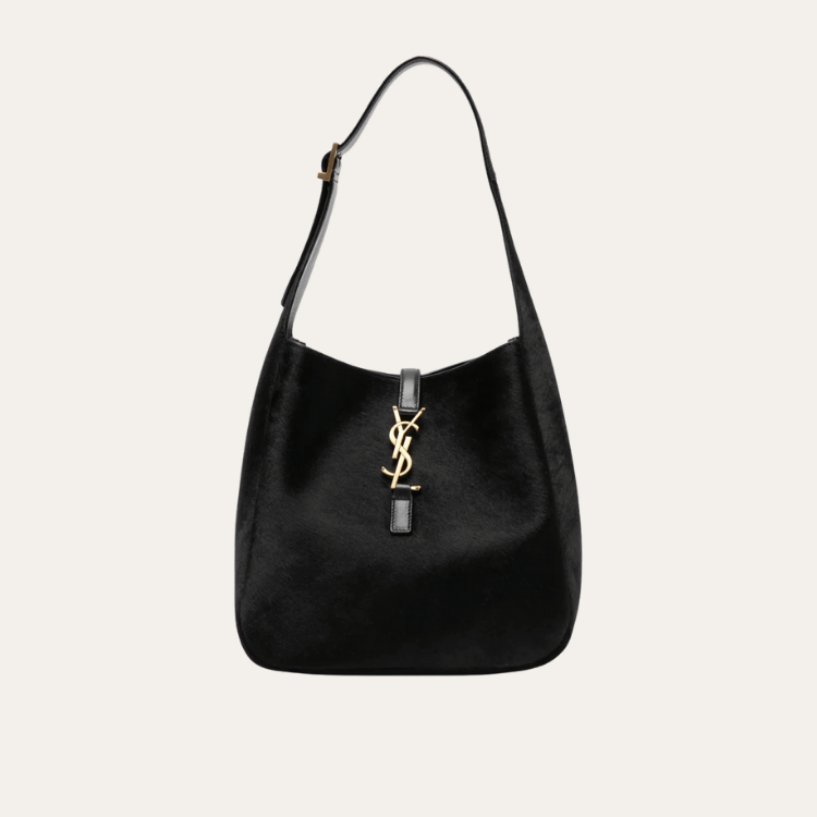 Saint Laurent Le 5 À 7 Hobo Bag Black 9.8 Inches