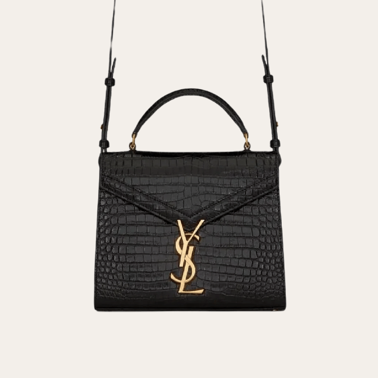 Saint Laurent Cassandra Bag Black 7.9 Inches