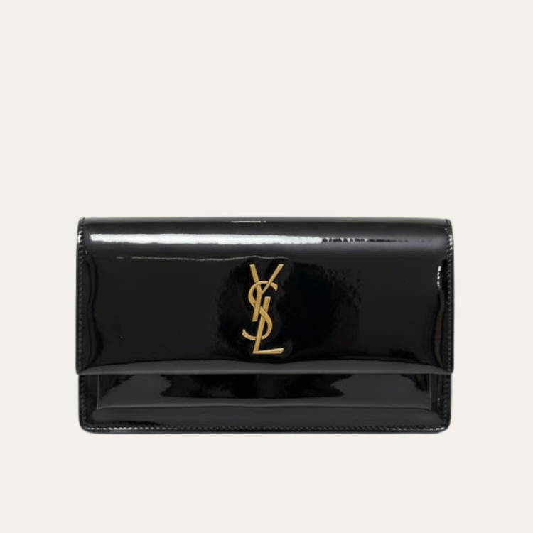 Saint Laurent Envelope Woc Black Bag 8.7 Inches