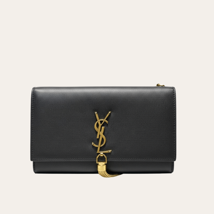Saint Laurent Kate Woc With Tassel Black 9.4 Inches