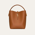 Saint Laurent Le 37 In Shiny Leather Brown 9.8 Inches