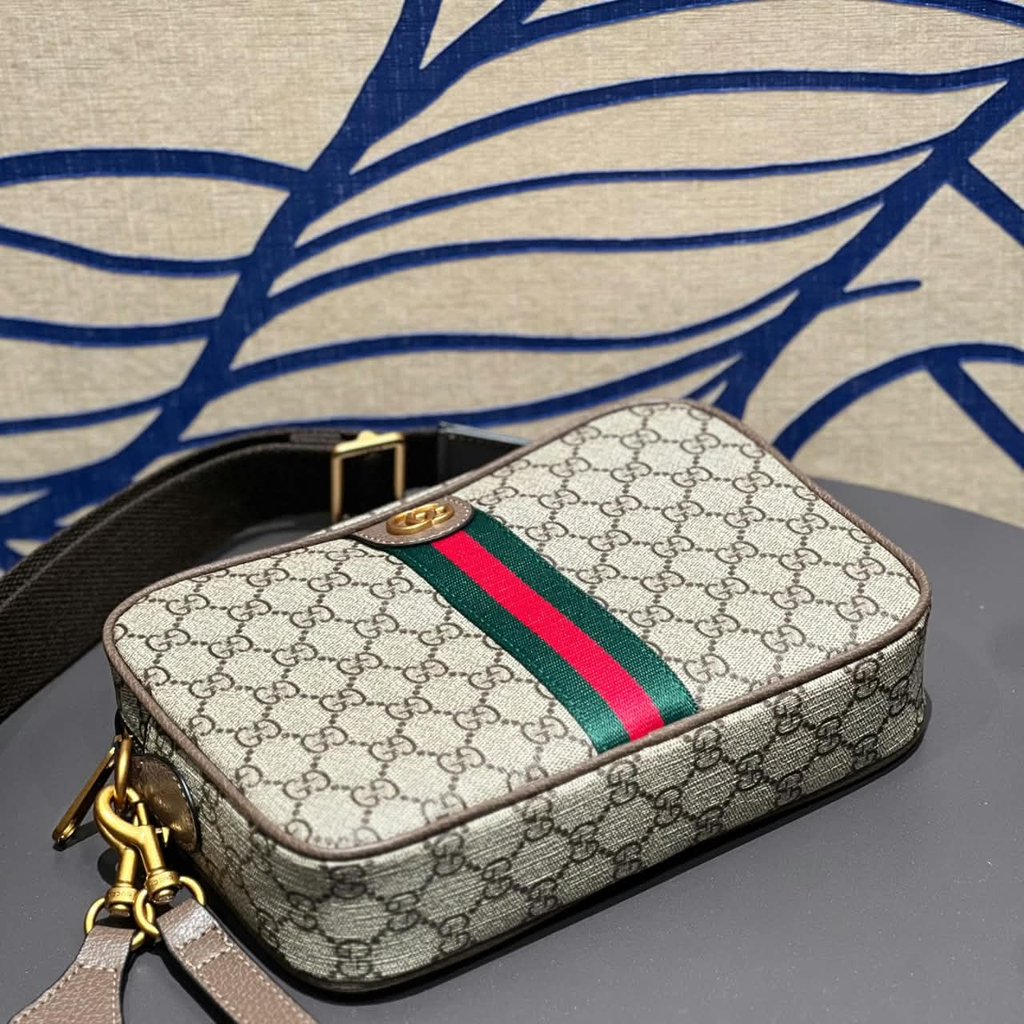 Gucci Ophidia Small Crossbody Bag Beige 9.1 Inches 839155 FAEOF 9745